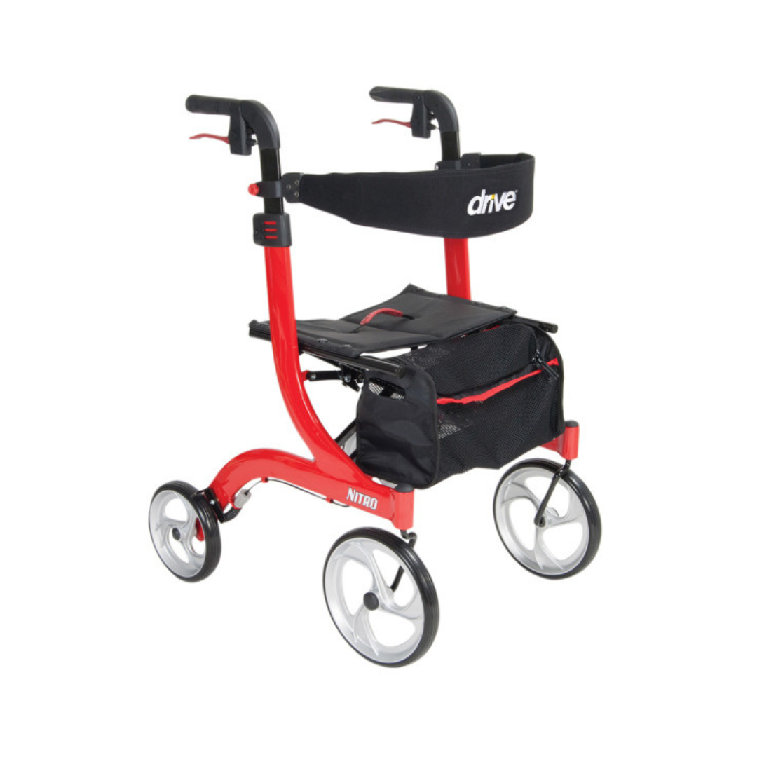Drive Medical Nitro Aluminum Lightweight Foldable Rollators - Senior.com Rollators